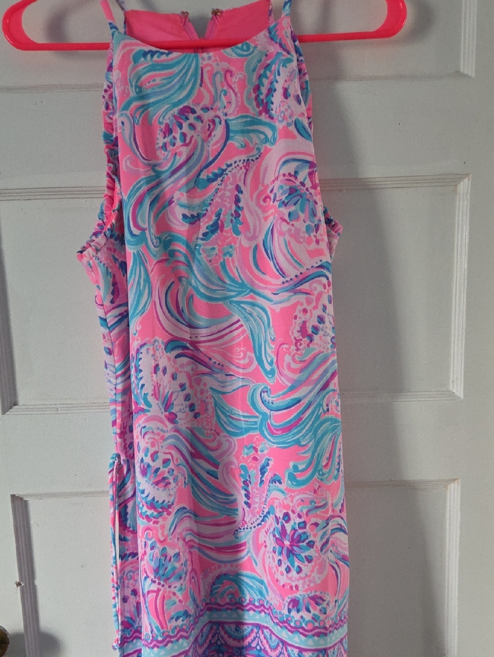 Lilly Pulitzer Pink & Turquoise Swirl Print Sundress